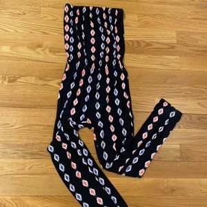 Ikat Print Pants Jumpsuit